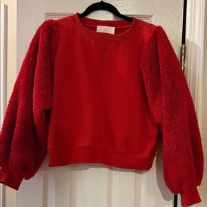 Selkie furry sleeve sweatshirt